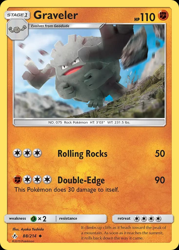 Graveler - Unbroken Bonds Pokemon Card