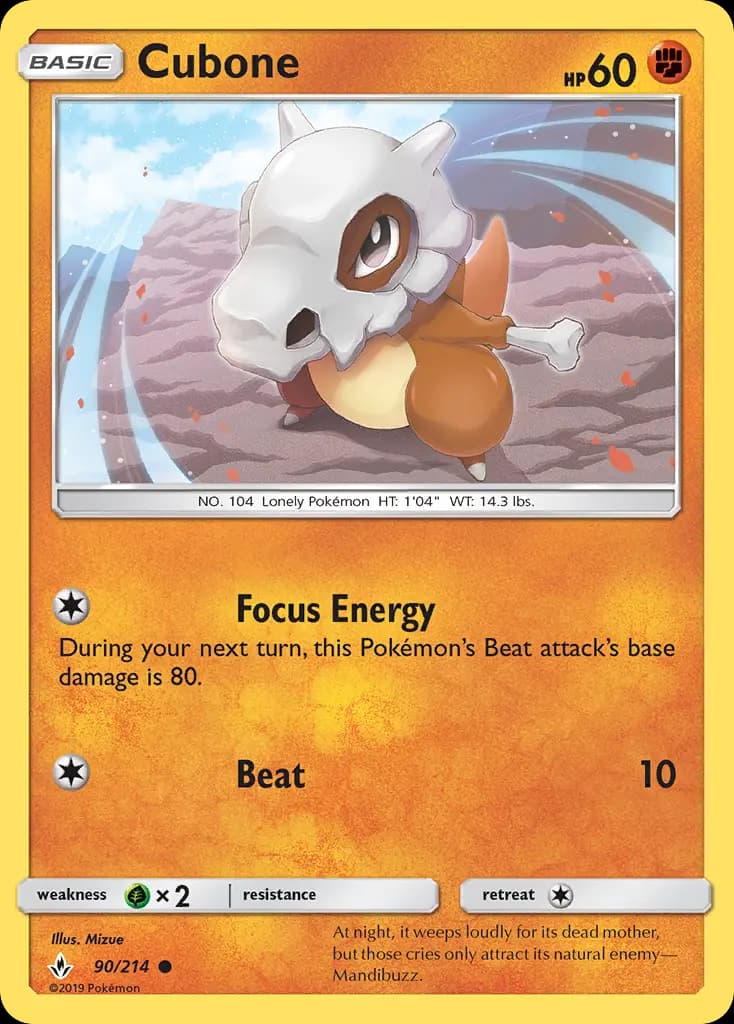 Cubone - Unbroken Bonds Pokemon Card