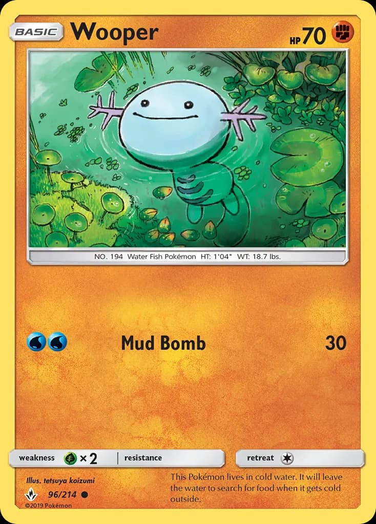 Wooper - Unbroken Bonds Pokemon Card