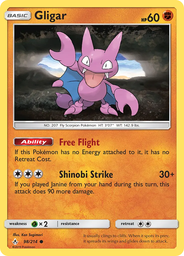 Gligar - Unbroken Bonds Pokemon Card