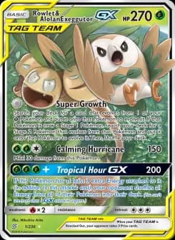 Rowlet & Alolan Exeggutor GX - Unified Minds