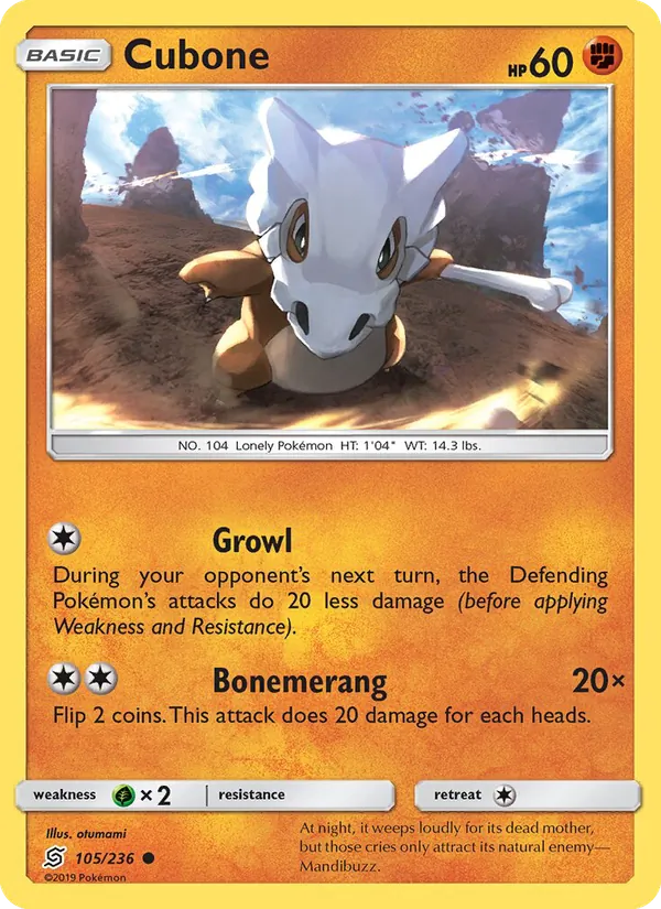 Cubone - Unified Minds Pokemon Card