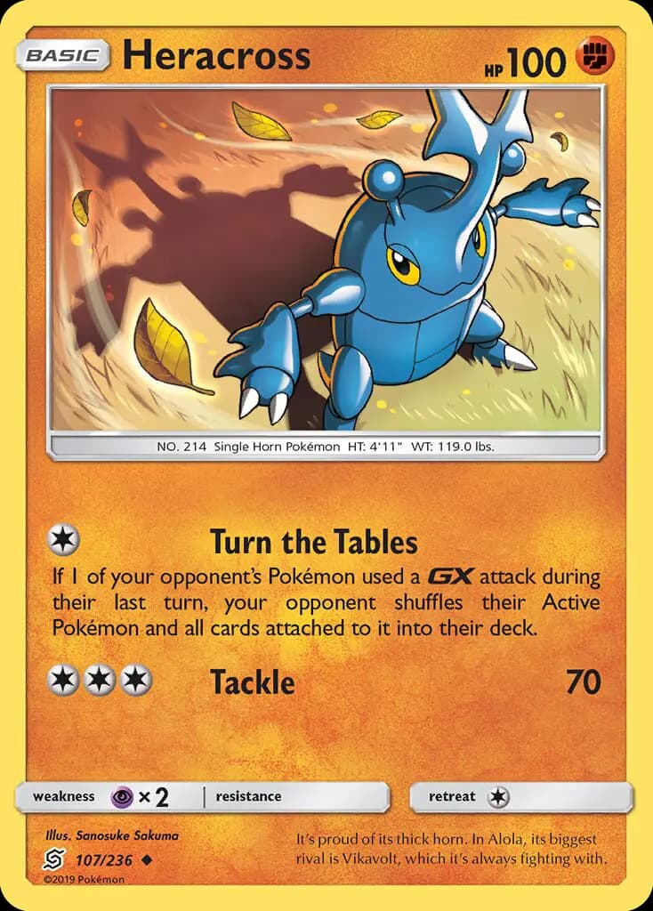 Heracross - Unified Minds Pokemon Card