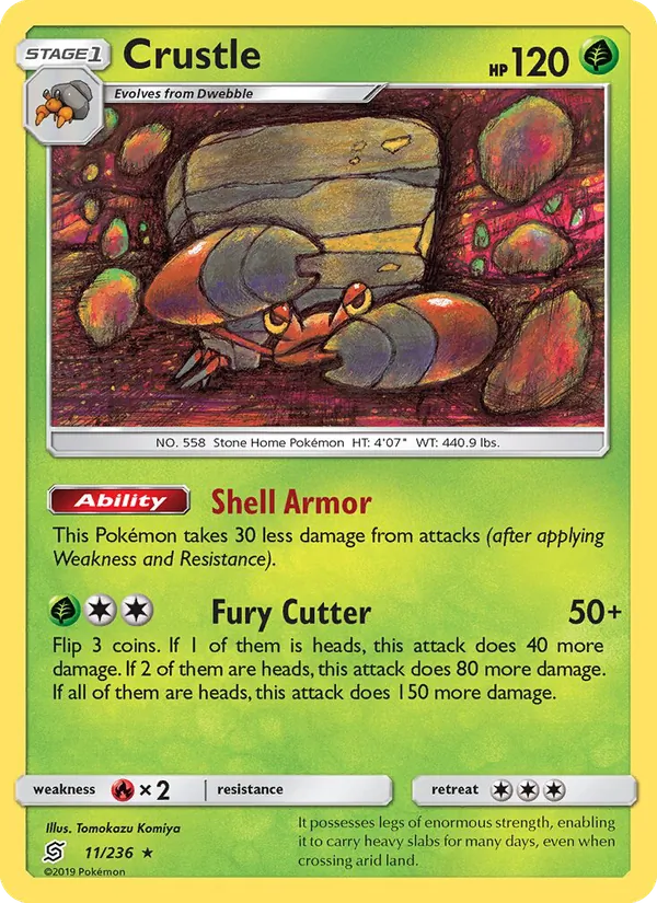 Crustle - Unified Minds Pokemon Card
