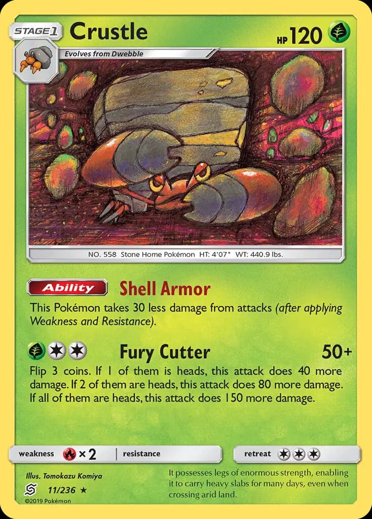Crustle - Unified Minds Pokemon Card