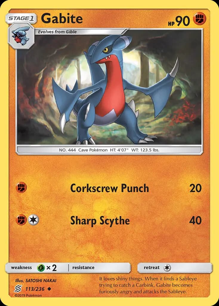 Gabite - Unified Minds Pokemon Card