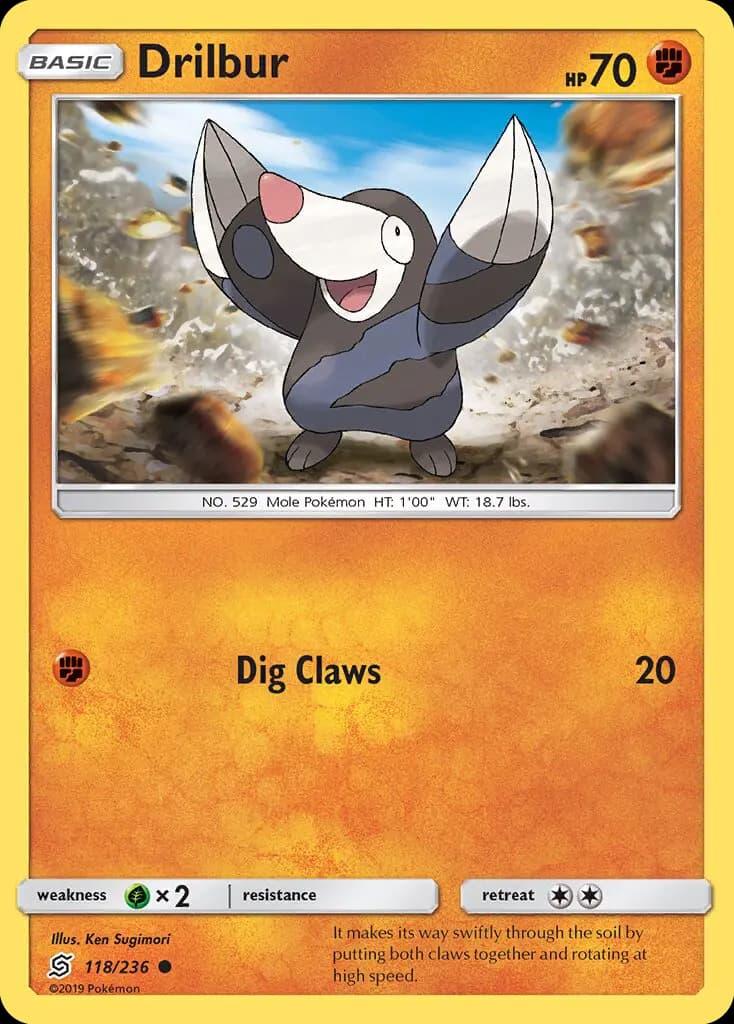 Drilbur - Unified Minds Pokemon Card