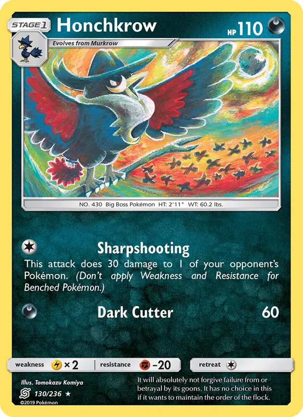 Honchkrow - Unified Minds Pokemon Card