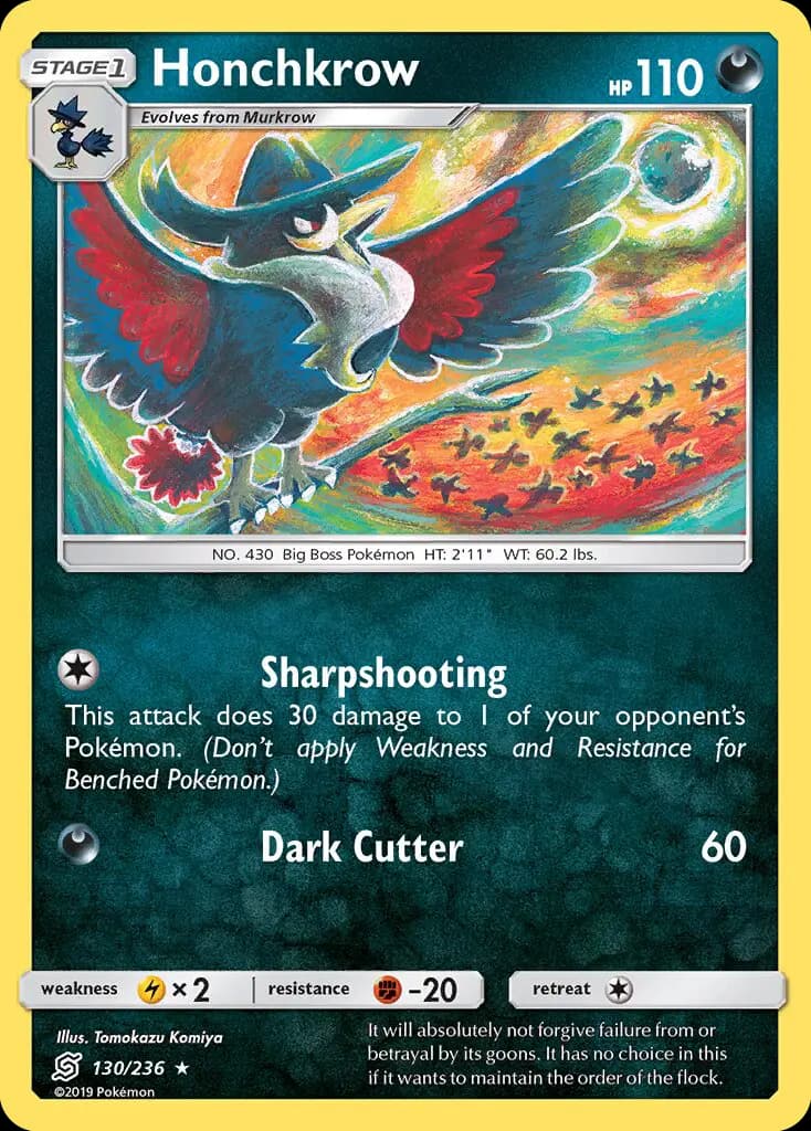 Honchkrow - Unified Minds Pokemon Card