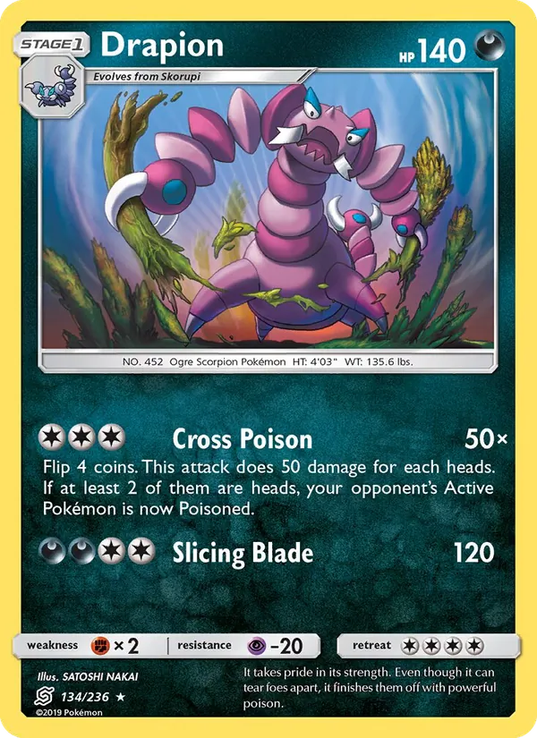 Drapion - Unified Minds Pokemon Card