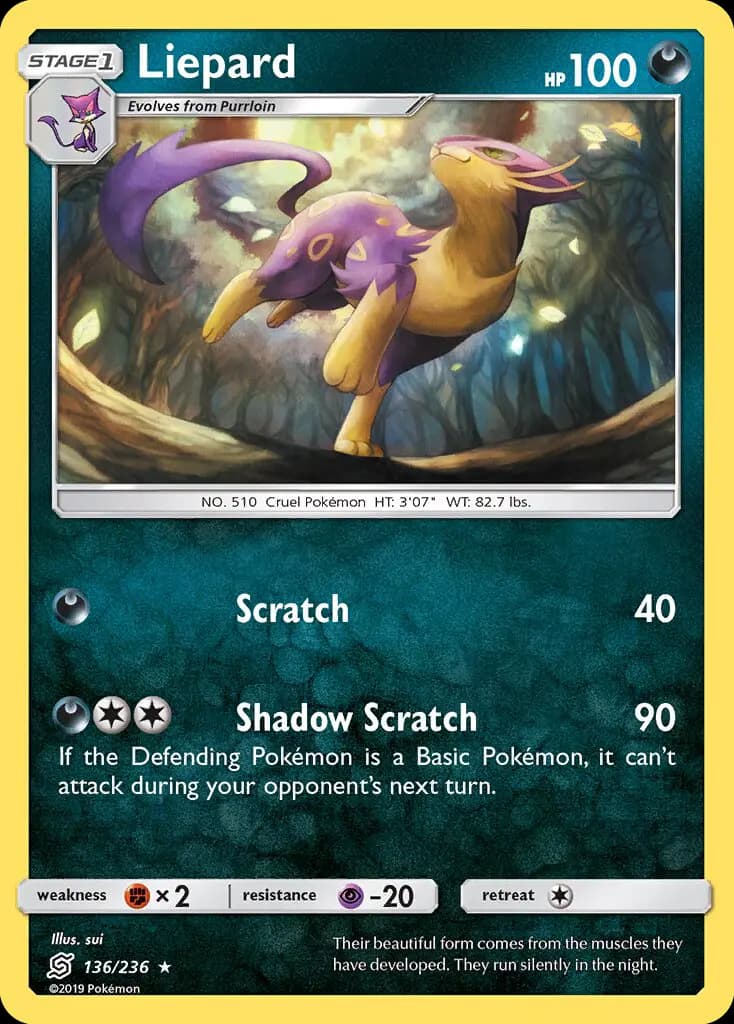 Liepard - Unified Minds Pokemon Card