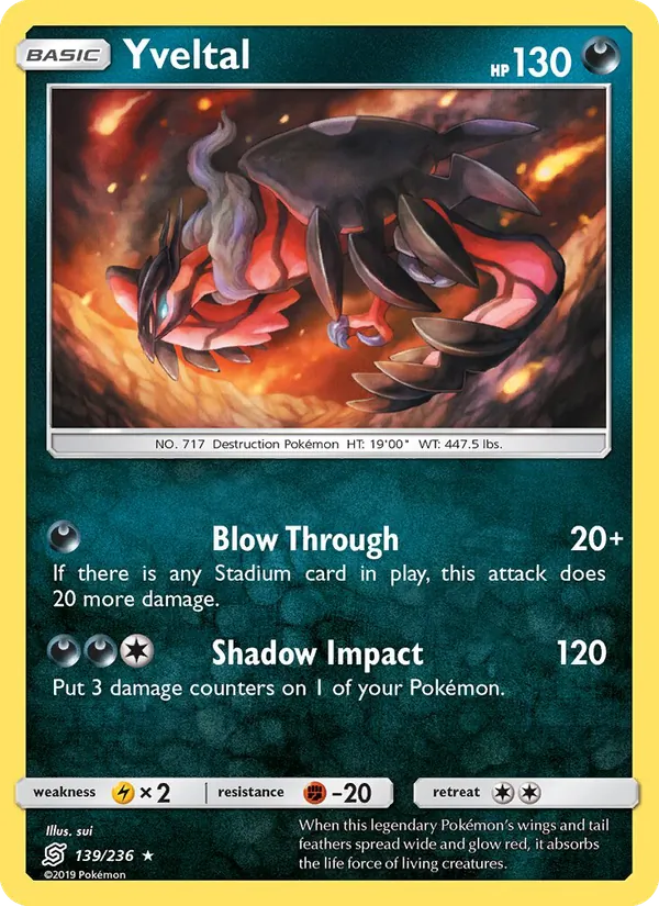Yveltal - Unified Minds Pokemon Card