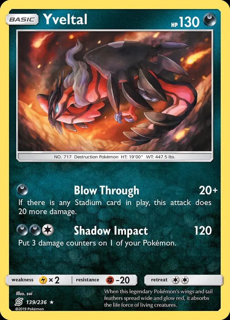 Yveltal - Unified Minds Pokemon Card