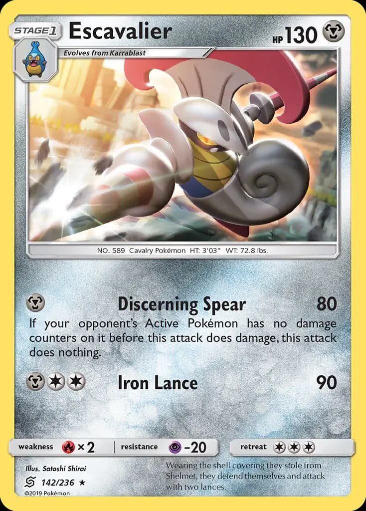 Escavalier - Unified Minds Pokemon Card