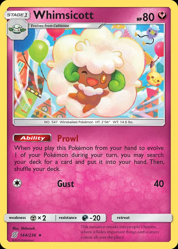 Whimsicott - Unified Minds Pokemon Card