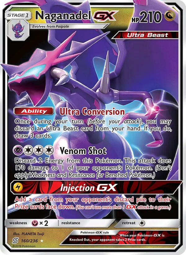 Naganadel GX - Unified Minds Pokemon Card