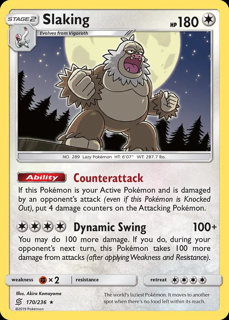 Slaking - Unified Minds Pokemon Card