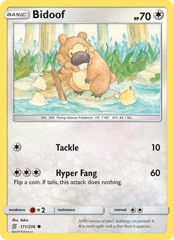Bidoof - Unified Minds Pokemon Card