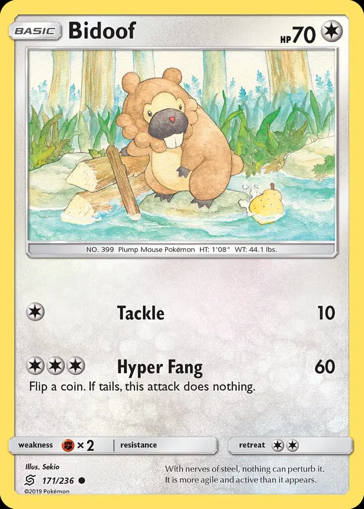 Bidoof - Unified Minds Pokemon Card