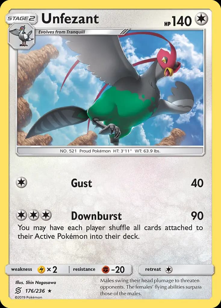 Unfezant - Unified Minds Pokemon Card