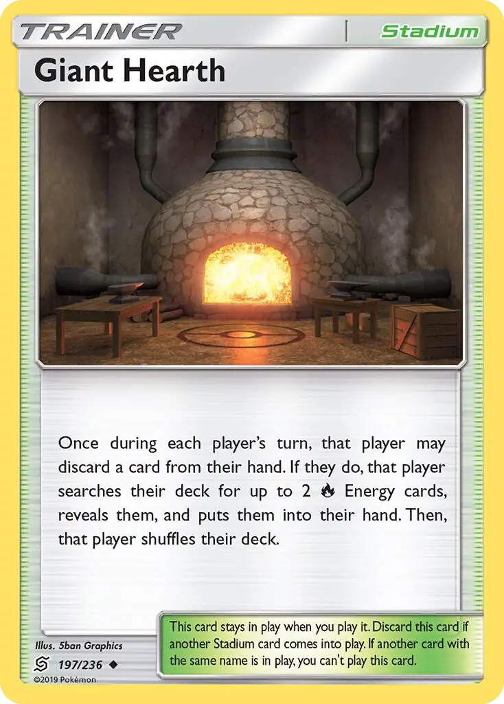 Giant Hearth - Unified Minds Pokemon Card