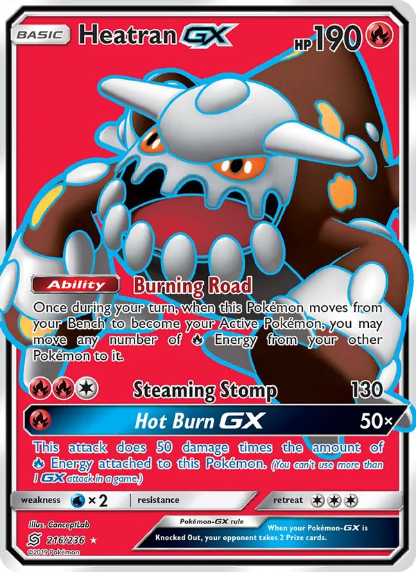 Heatran GX - Unified Minds Pokemon Card