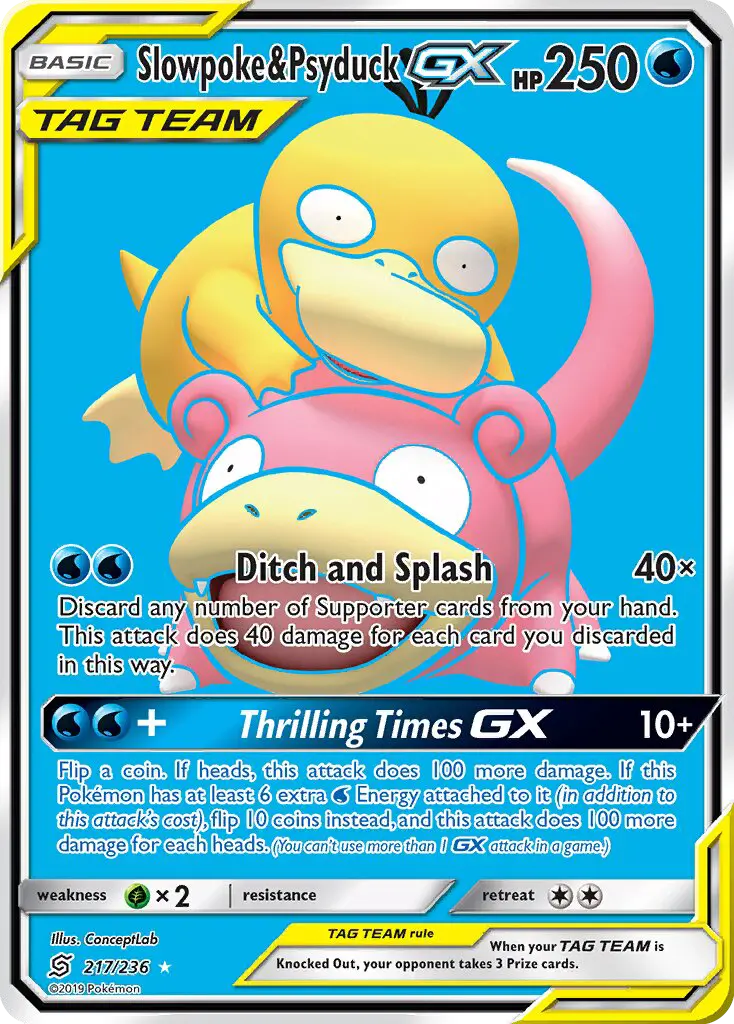 Slowpoke & Psyduck GX - Unified Minds Pokemon Card