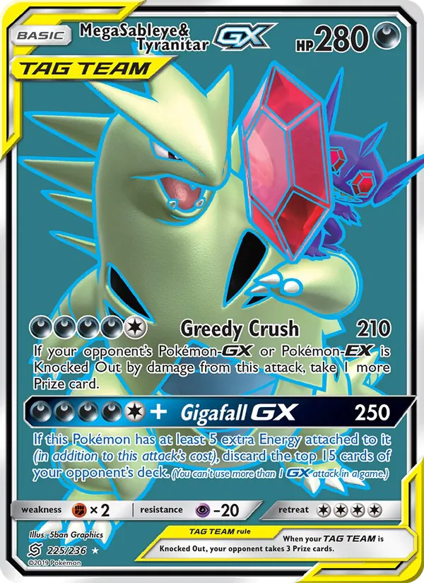 Mega Sableye & Tyranitar GX - Unified Minds Pokemon Card