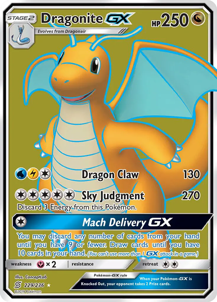 Dragonite GX - Unified Minds Pokemon Card