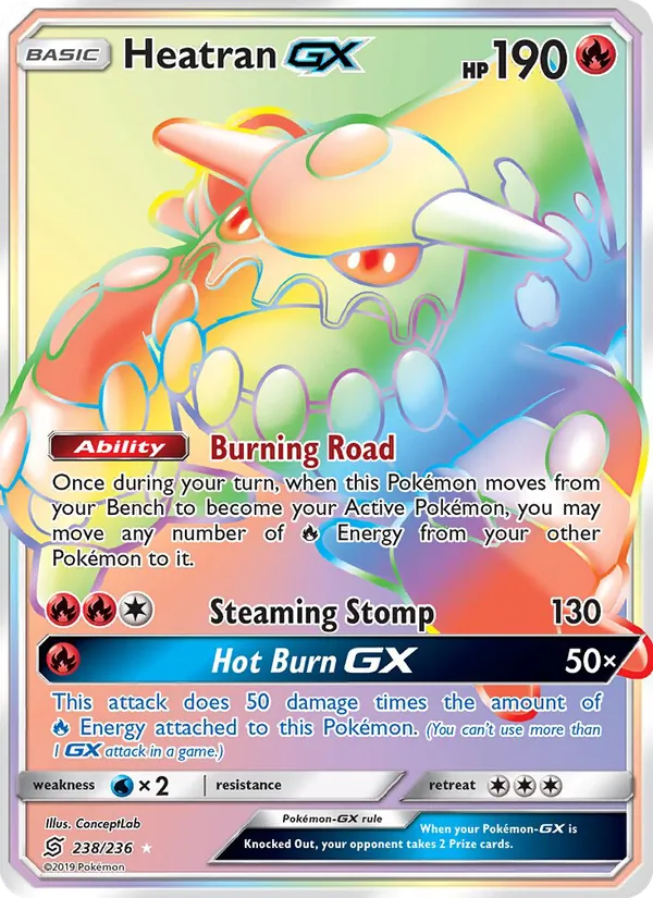 Heatran GX - Unified Minds Pokemon Card