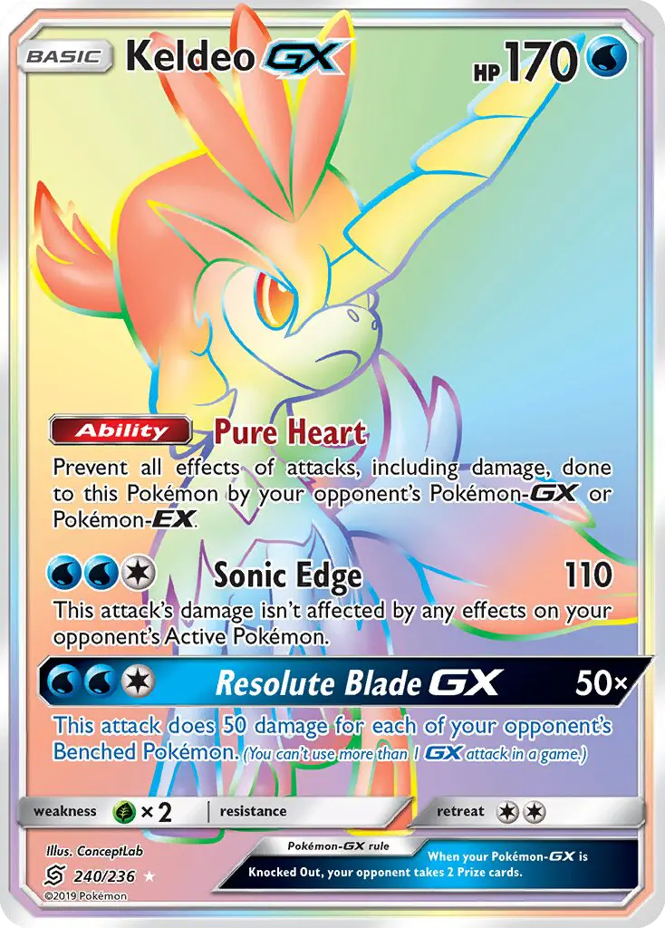 Keldeo GX - Unified Minds Pokemon Card