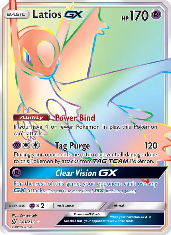 Latios GX - Unified Minds Pokemon Card