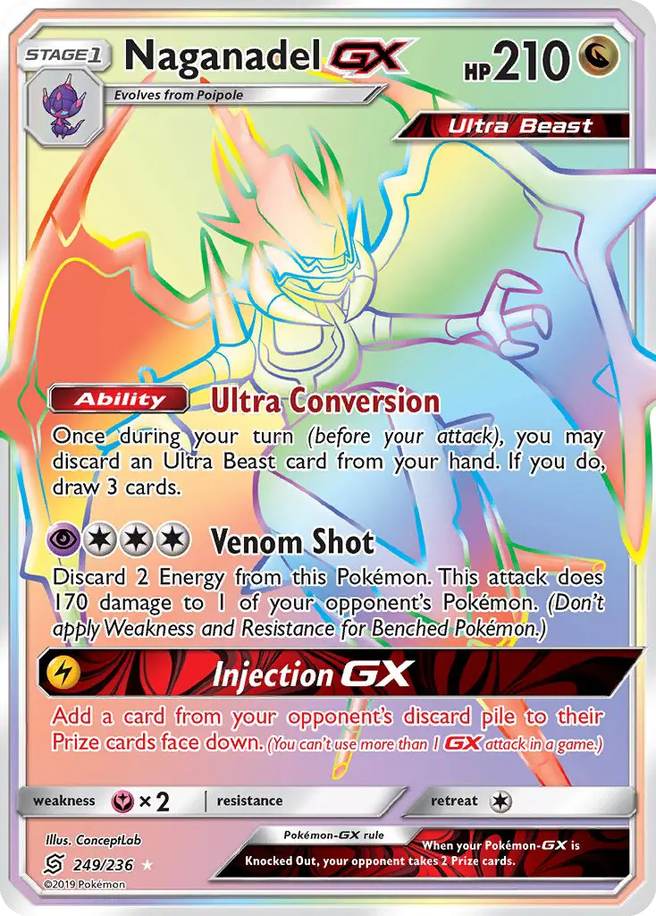 Naganadel GX - Unified Minds Pokemon Card