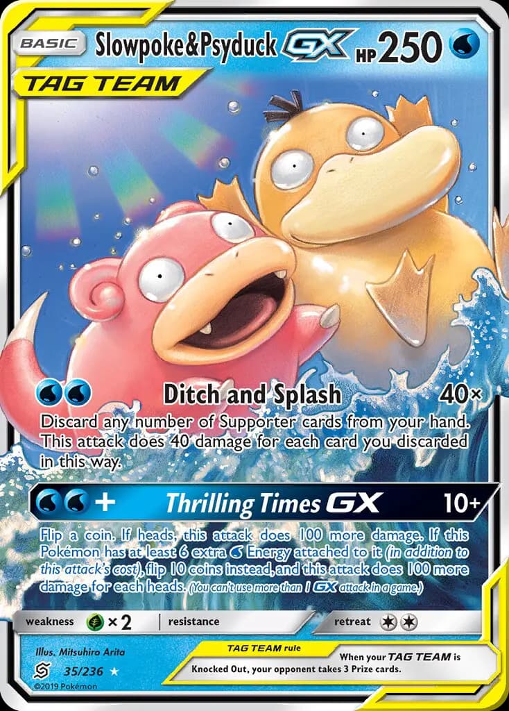 Slowpoke & Psyduck GX - Unified Minds Pokemon Card