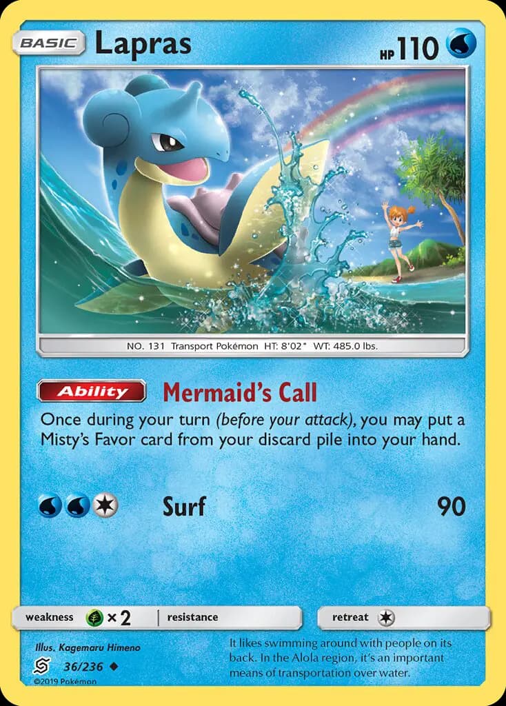 Lapras - Unified Minds Pokemon Card
