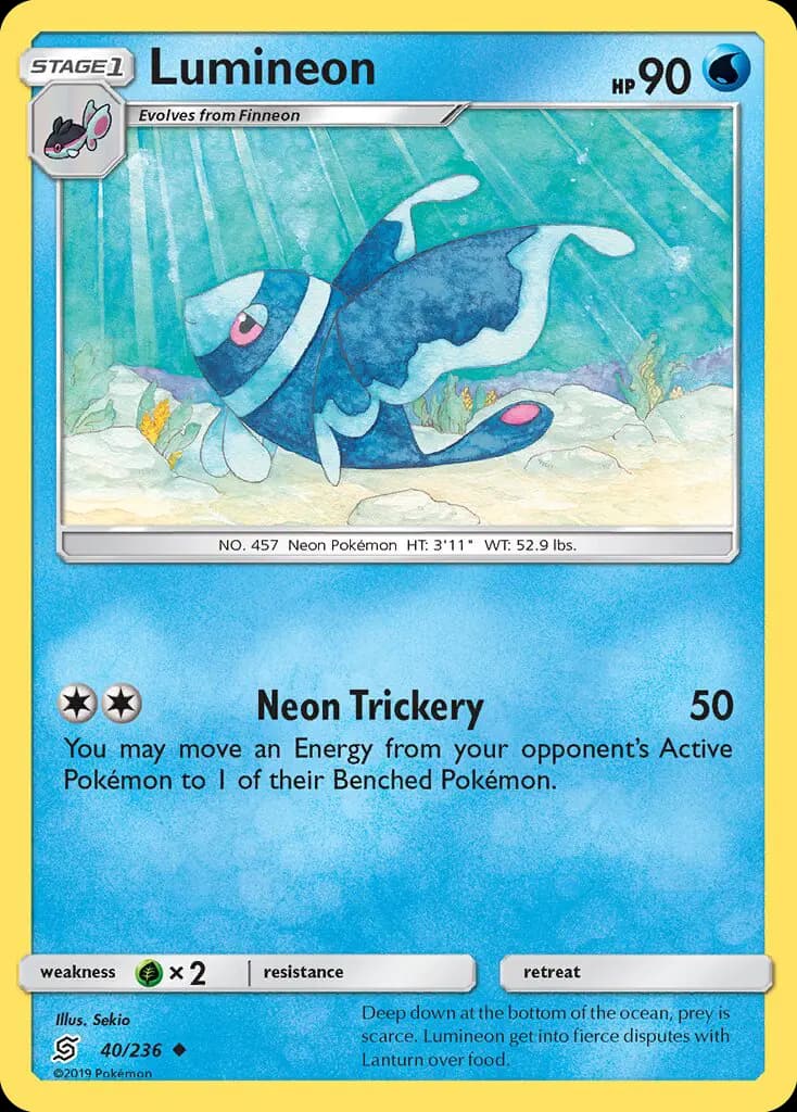 Lumineon - Unified Minds Pokemon Card