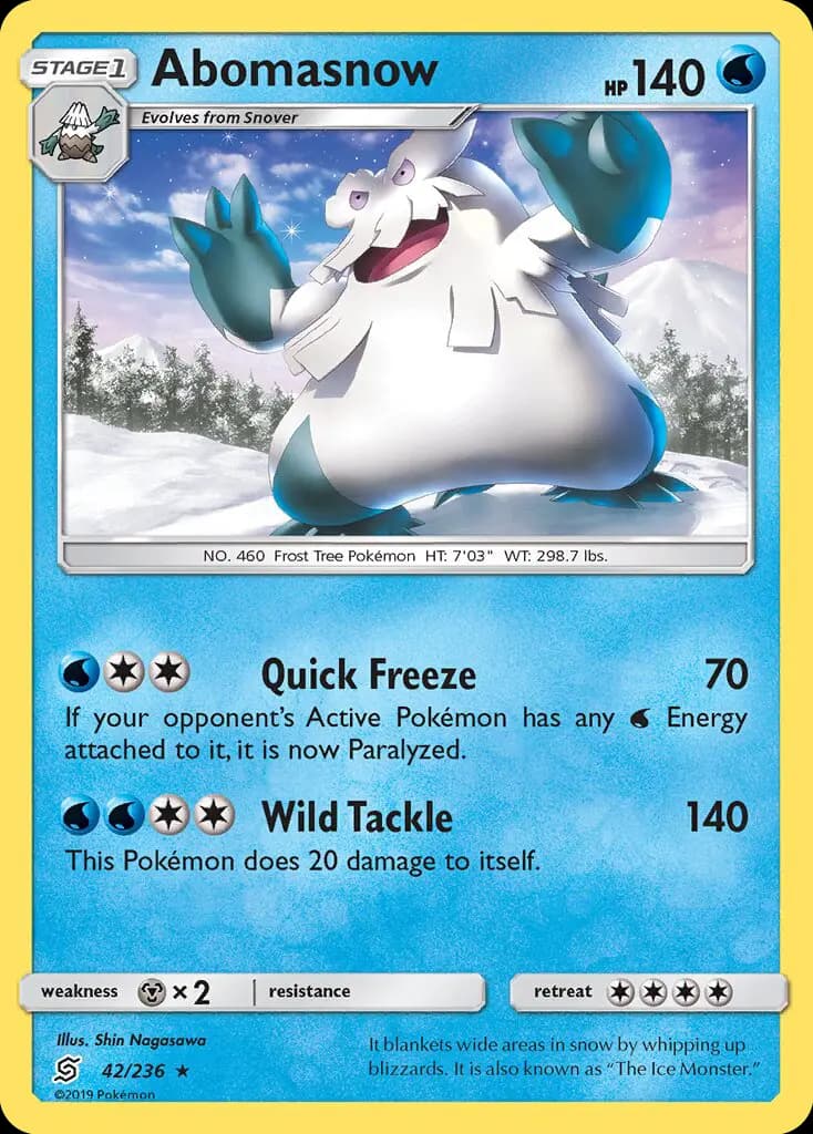 Abomasnow - Unified Minds Pokemon Card