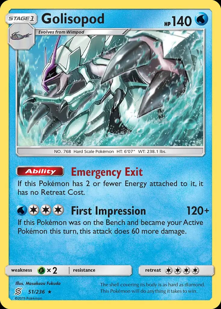 Golisopod - Unified Minds Pokemon Card