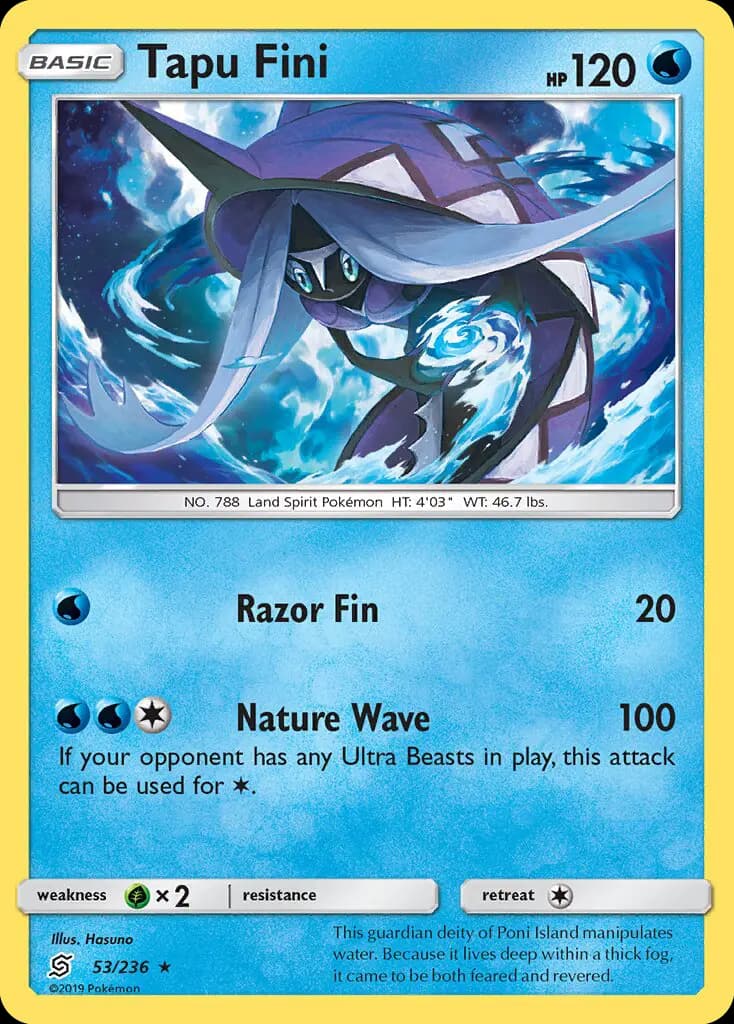 Tapu Fini - Unified Minds Pokemon Card