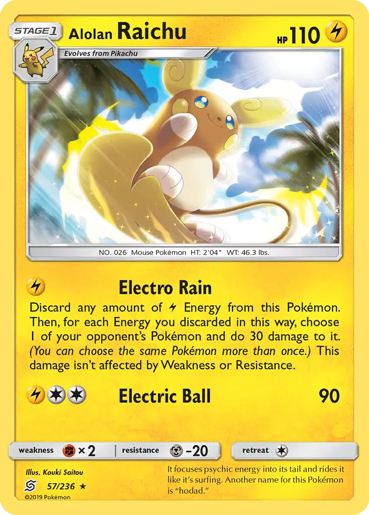 Alolan Raichu - Unified Minds Pokemon Card