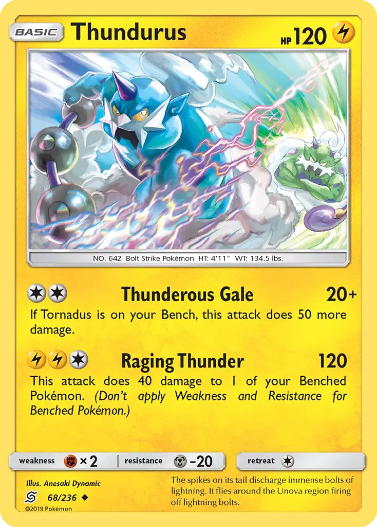 Thundurus - Unified Minds Pokemon Card