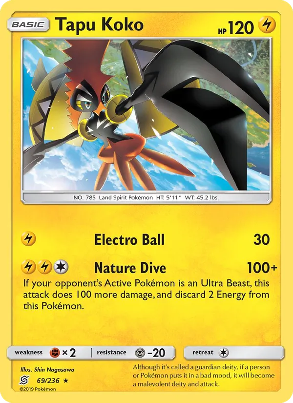 Tapu Koko - Unified Minds Pokemon Card