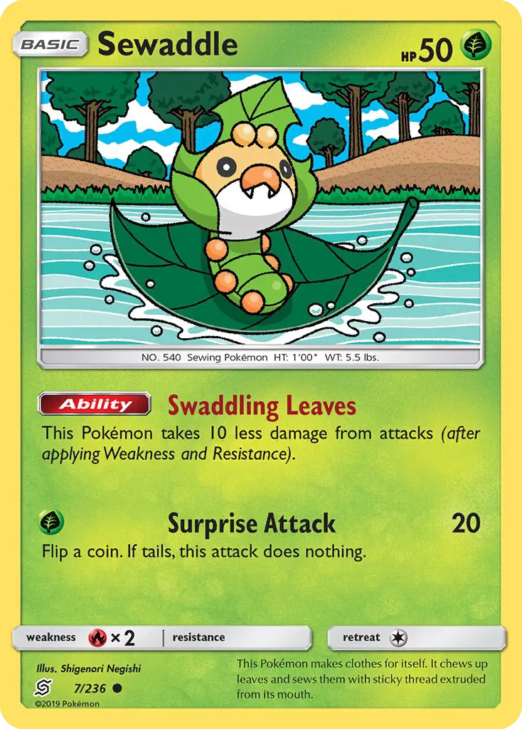 Sewaddle - Unified Minds Pokemon Card