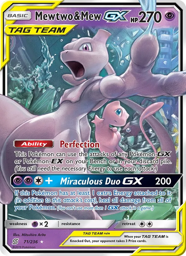 Mewtwo & Mew GX - Unified Minds Pokemon Card