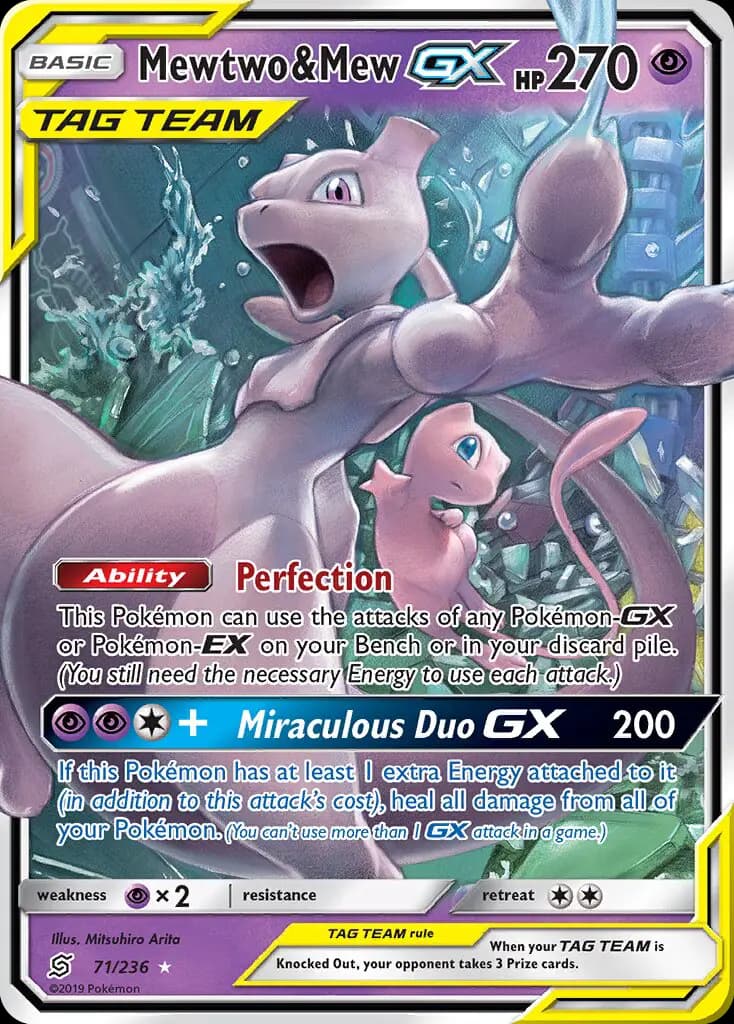 Mewtwo & Mew GX - Unified Minds Pokemon Card