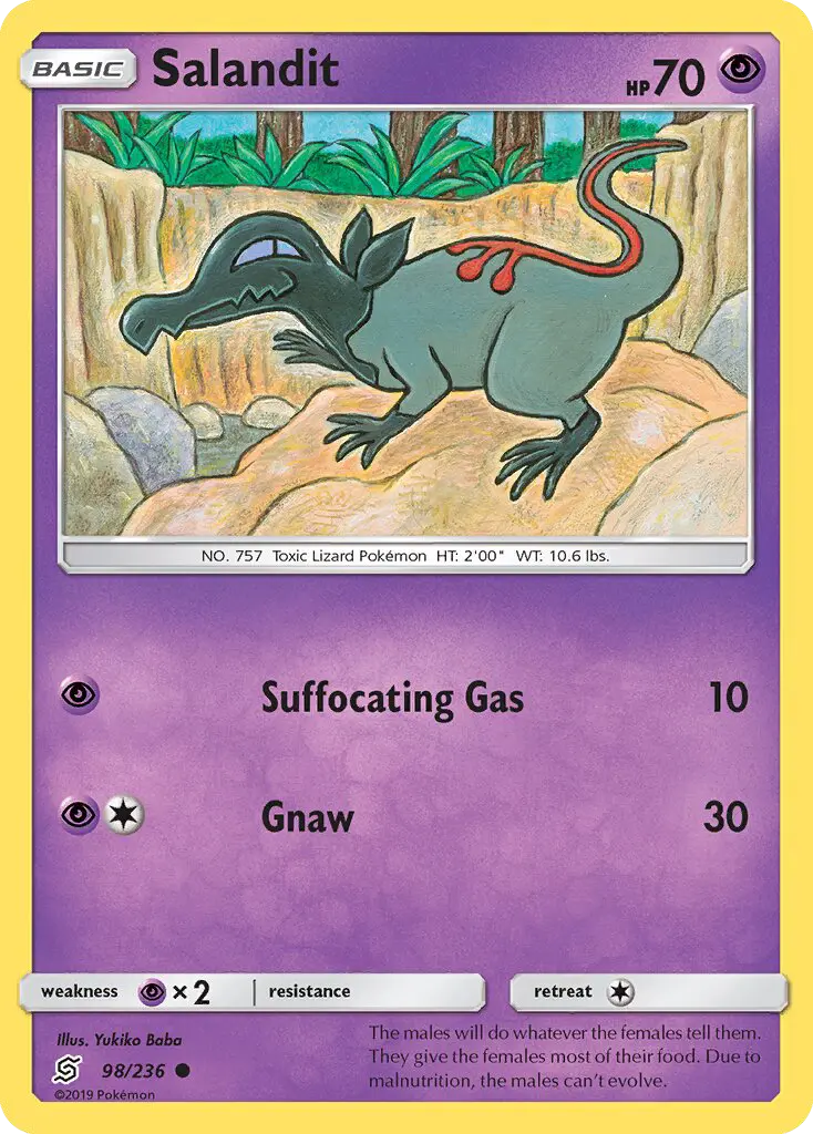 Salandit - Unified Minds Pokemon Card