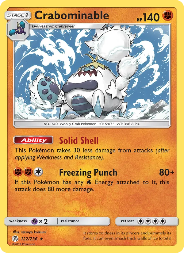 Crabominable - Cosmic Eclipse Pokemon Card