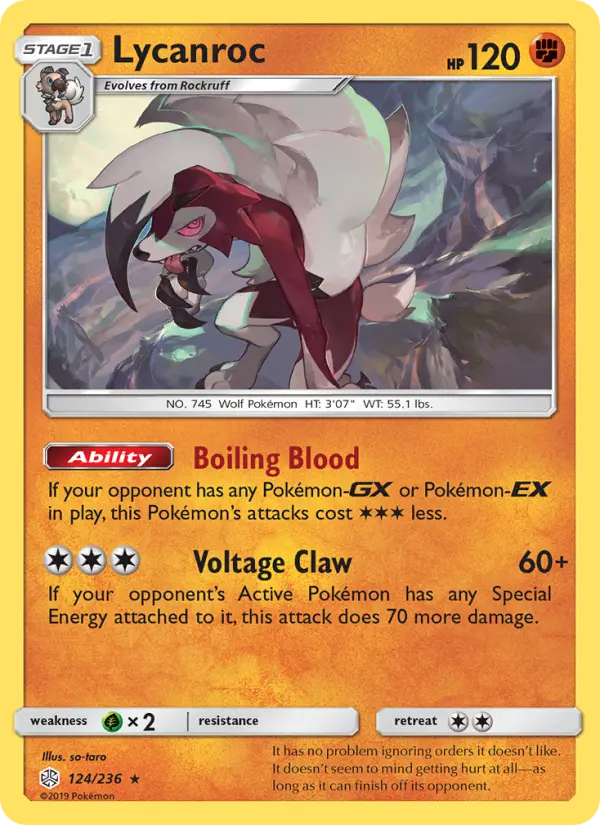Lycanroc - Cosmic Eclipse Pokemon Card