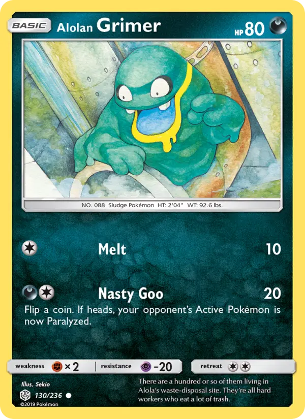 Alolan Grimer - Cosmic Eclipse Pokemon Card