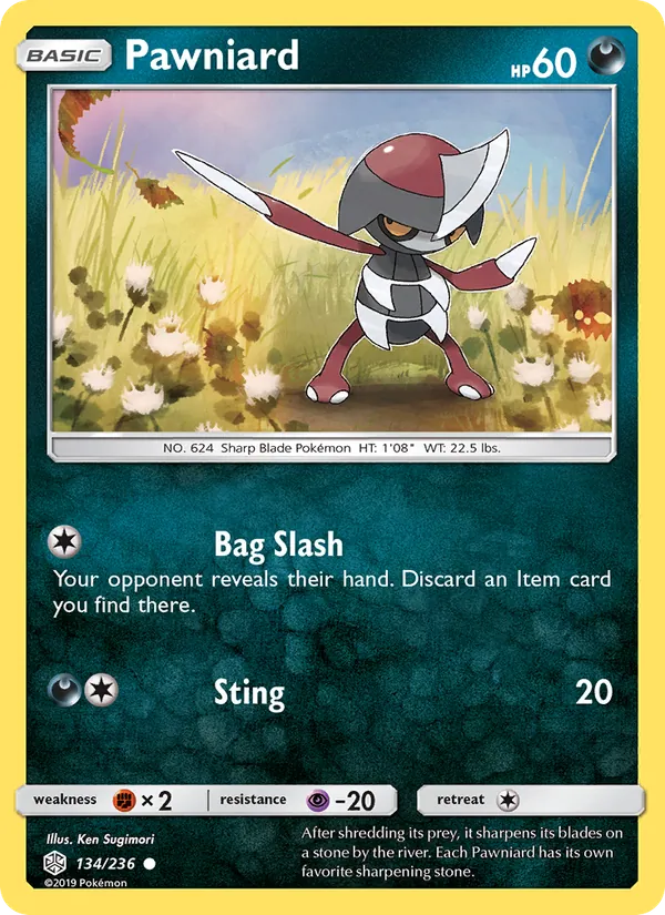 Pawniard - Cosmic Eclipse Pokemon Card